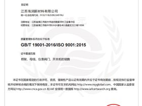 江苏海润新材料有限公司获得三证一体证书